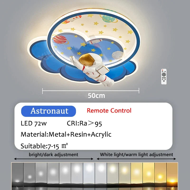 lustre d'intérieur pour enfant avec télécommande rocket lights boy