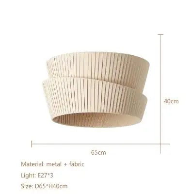 lustre minimaliste en tissu fait main style wabi sabi