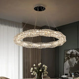lustre cristal moderne avec télécommande dimmable pour restaurant