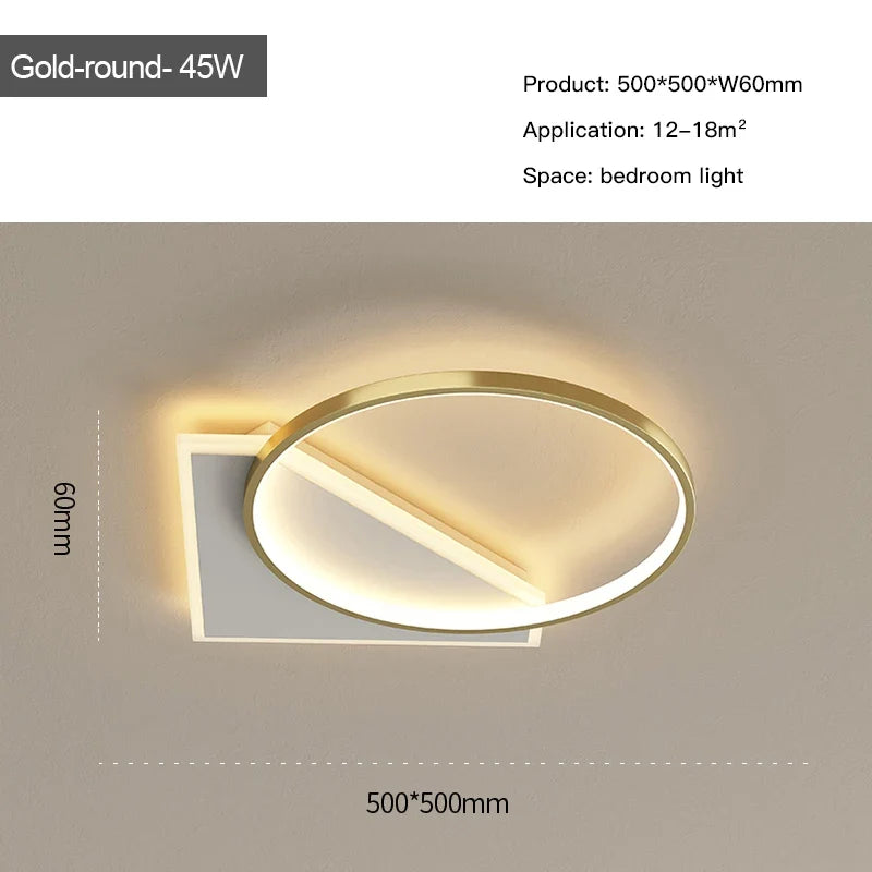 lustre led moderne simple décoration maison tondi