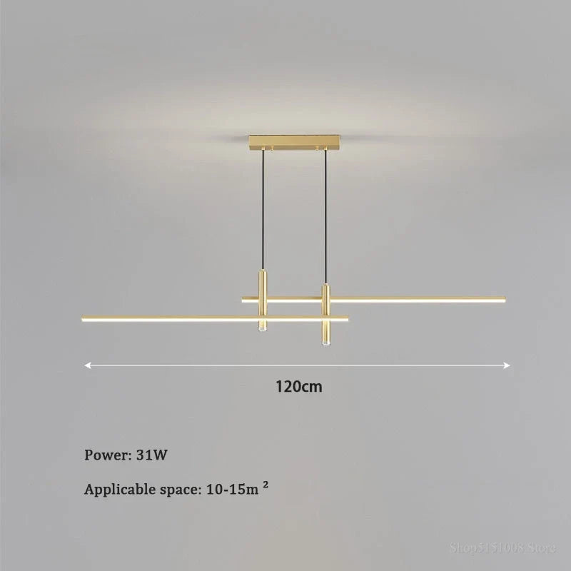 suspension led moderne minimaliste en métal