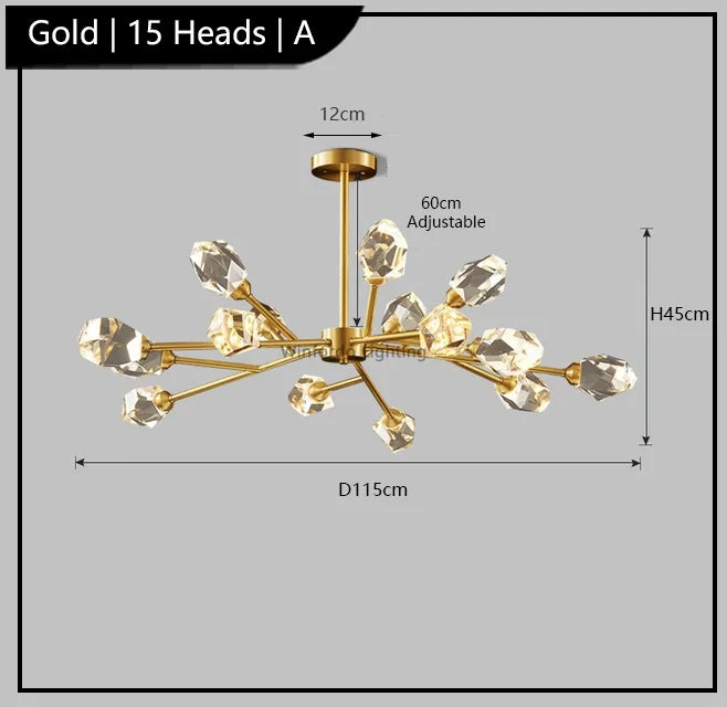 lustre de luxe 	 en cristal éclairage postmoderne winfordo wf-xd011