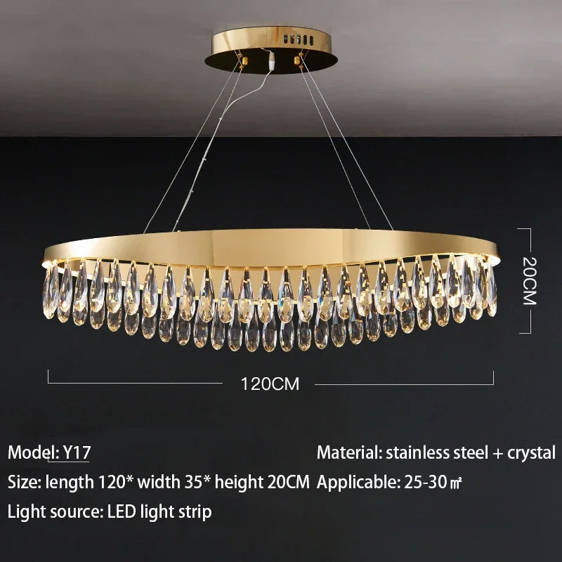 lustre en cristal de luxe pour éclairage décoratif intérieur