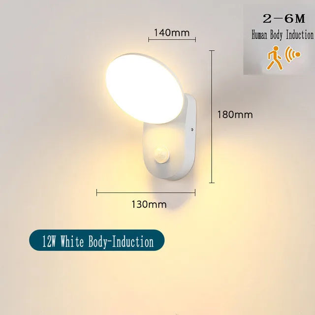 applique murale extérieure led moderne avec capteur étanche pour jardin