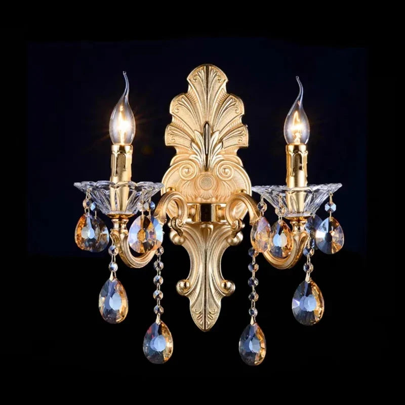 lustre en cristal moderne avec éclairage LED suspendu