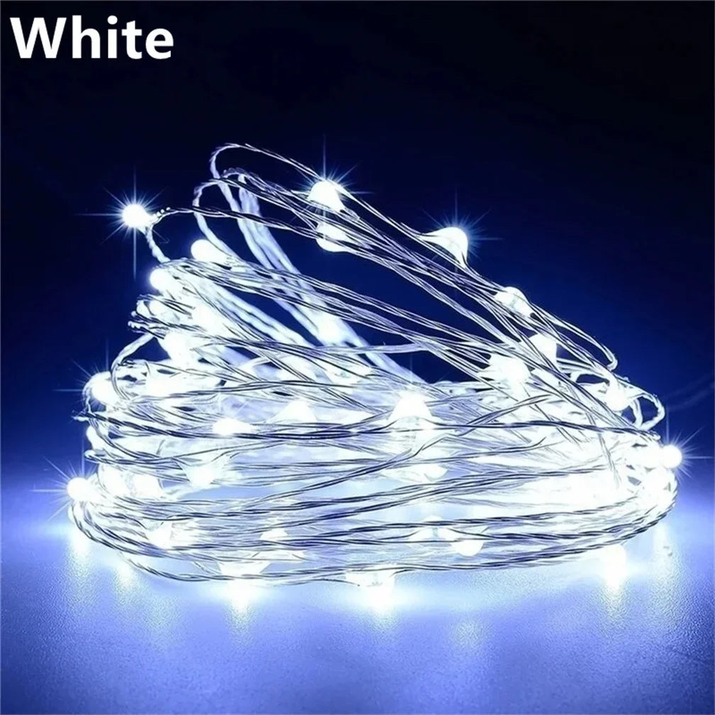 guirlande lumineuse led étanche en cuivre pour décorations festives
