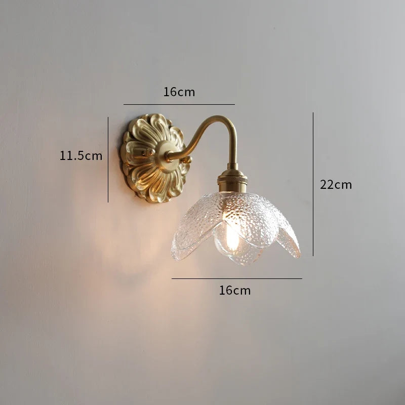 applique led verre gris fumé cuivre moderne intérieur