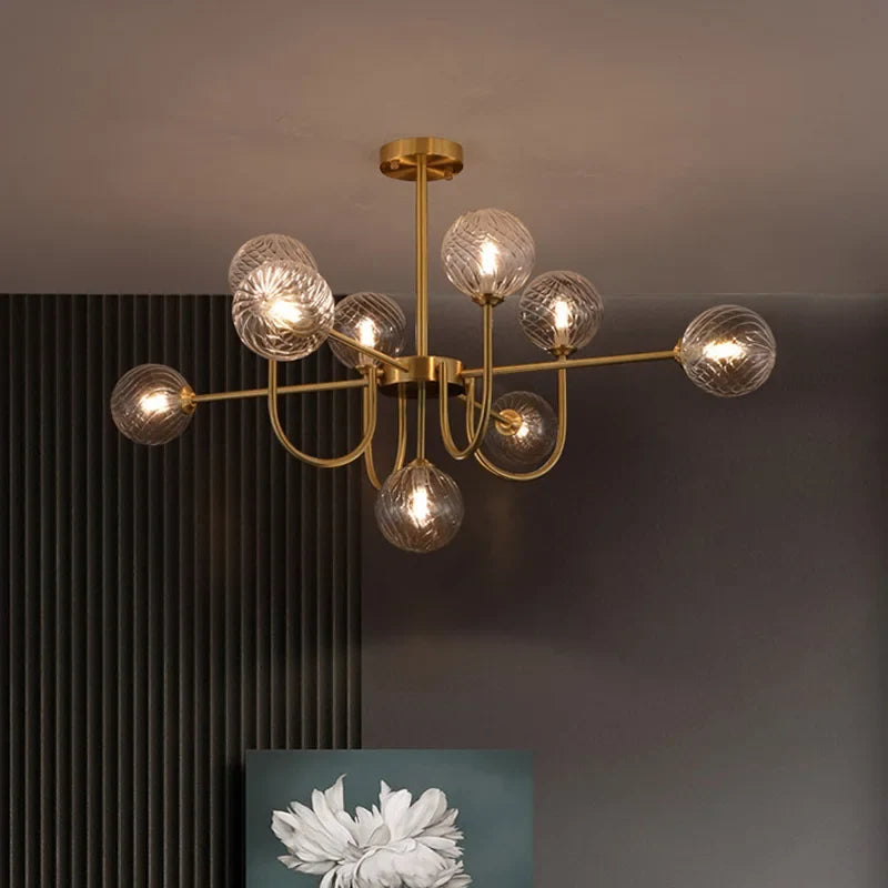 lustre led design moderne en forme de haricot magique