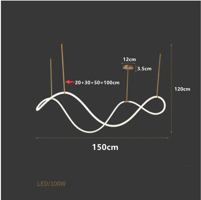 lustre led moderne long tuyau minimaliste pour bar