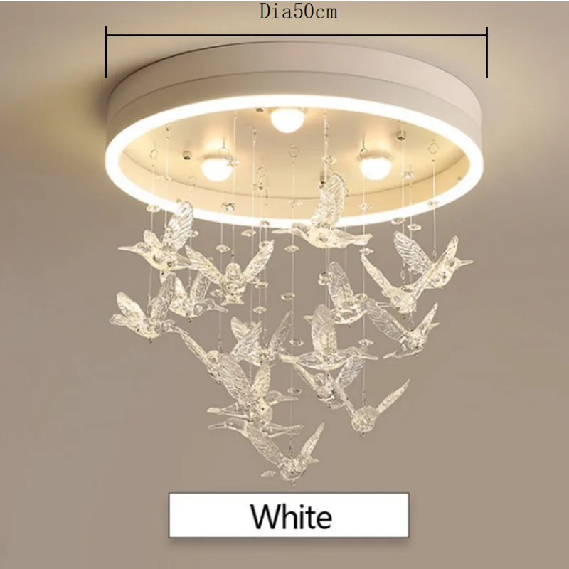 lustre led en cristal créatif chaud et romantique moderne