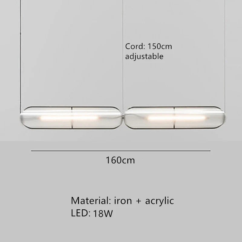 suspension led moderne avec cordon chaud réglable
