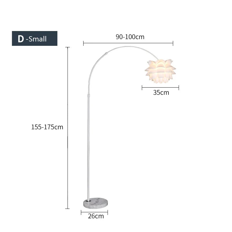 lampadaire en acrylique design pour décoration intérieure élégante
