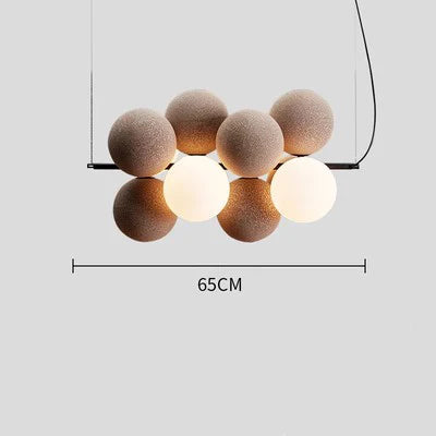 lustre créatif en velours design pour espace contemporain