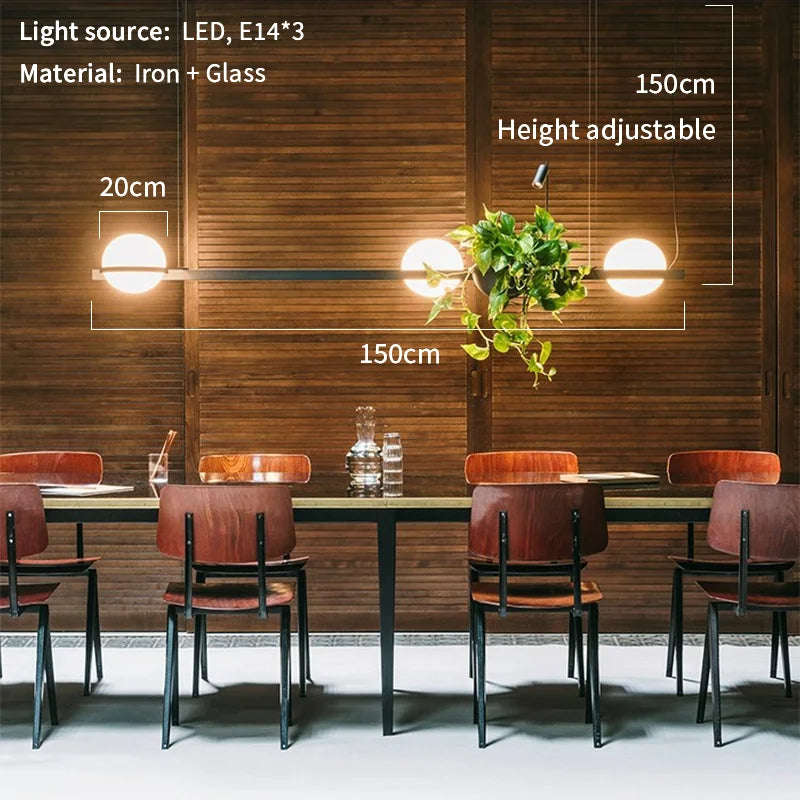 lustre nordique avec plante artificielle en pot suspendu