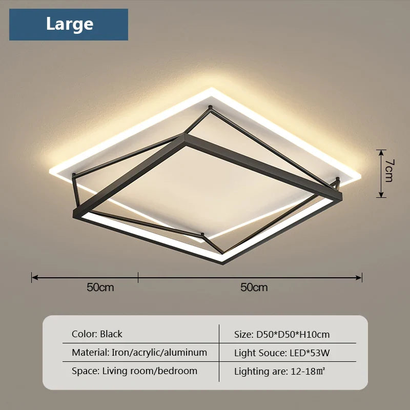 lampe de suspension led moderne carrée ronde industrielle