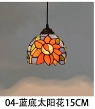 lustre en verre style tiffany rétro pour intérieur méditerranéen