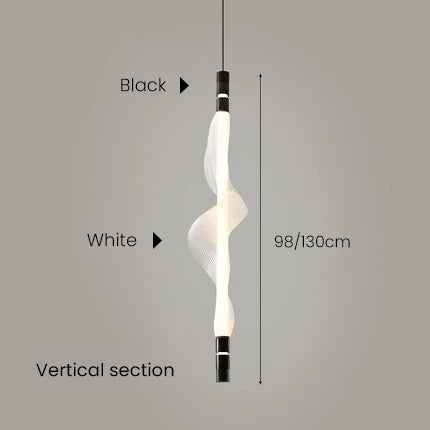 suspension design nordique tube lumineux pour intérieur décoratif