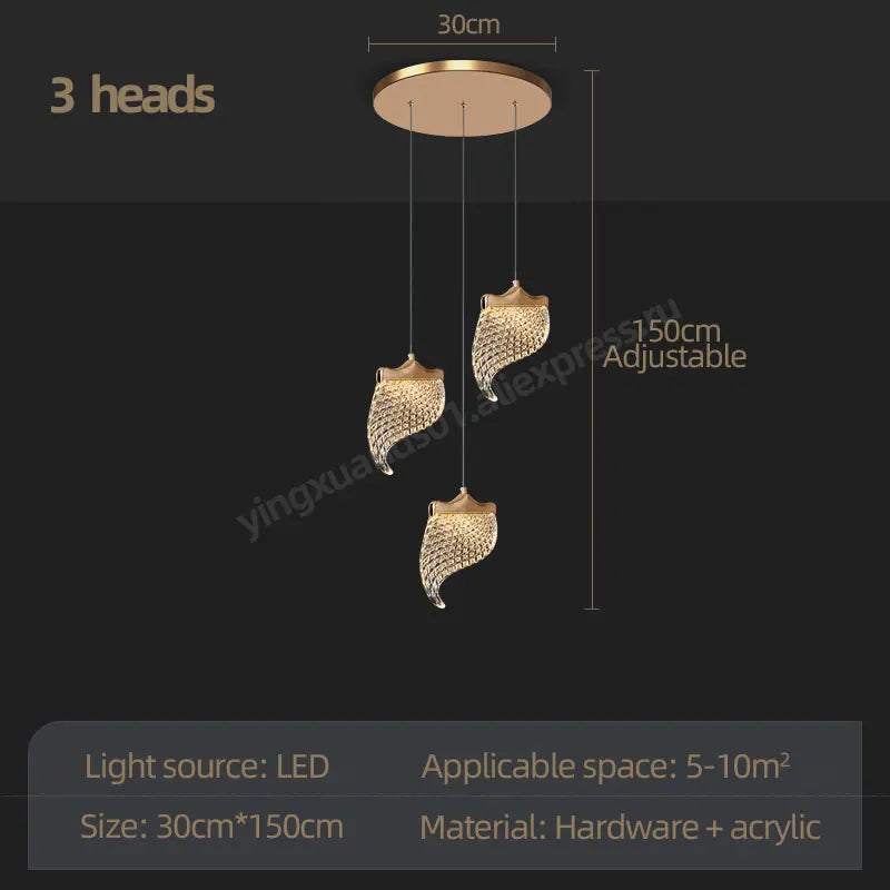 lustre led suspendu pour éclairage moderne intérieur