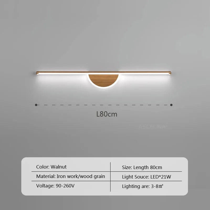applique murale led moderne grain de bois décoration intérieure