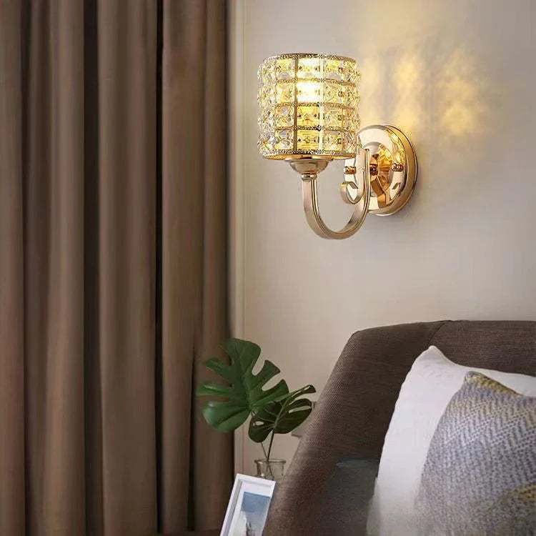 applique murale en cristal style européen coupe diamant brillante art déco