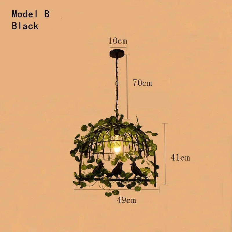 lustre végétal pour décoration de restaurant et bar