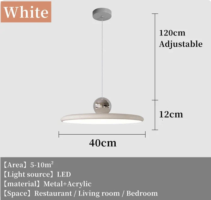 Rétro médiéval Bauhaus soucoupe volante suspension Restaurant salon étude lustre créatif LED lampe de décoration intérieure