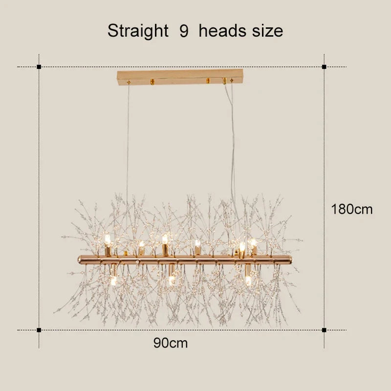 lustre à led moderne style nordique pour décoration intérieure