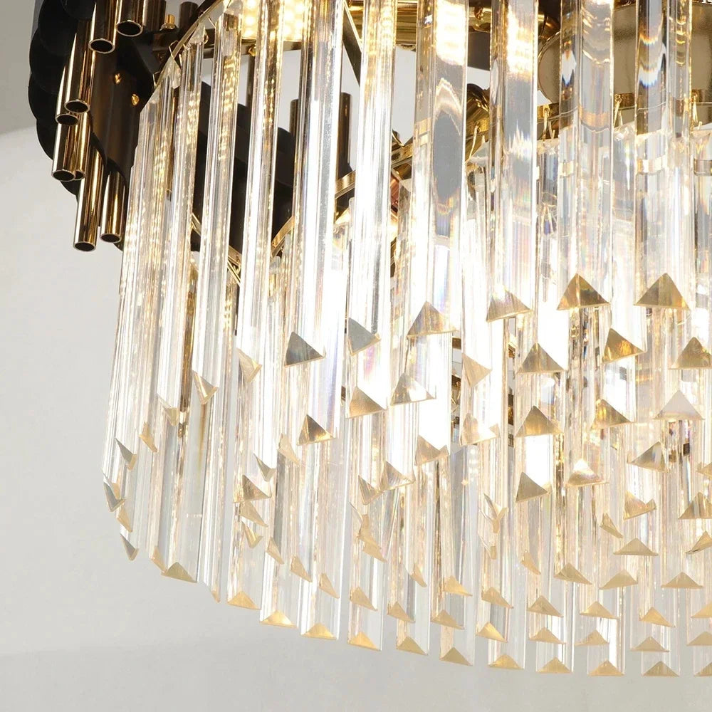 plafonnier led suspendu en cristal design nordique décoratif