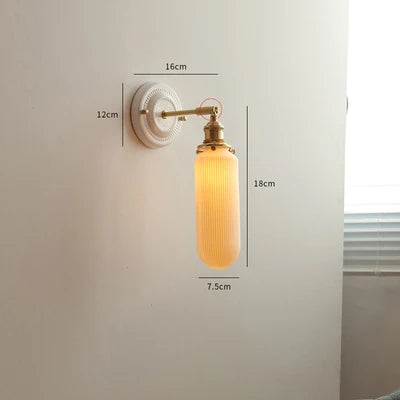 Applique LED nordique japonaise cuivre blanc