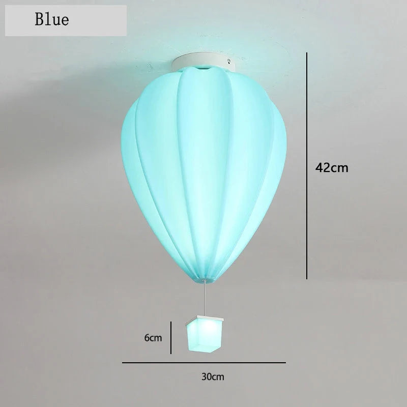 Kids Children's Ceiling Chandelier Light Air Ballon Design Remote Control LED Pendant Chandelier Lamps White Pink Yellow Blue