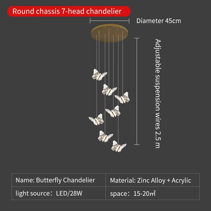 suspension en cristal nordique avec éclairage moderne décoratif
