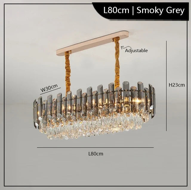 lustre led de luxe en cristal moderne 	 en stock