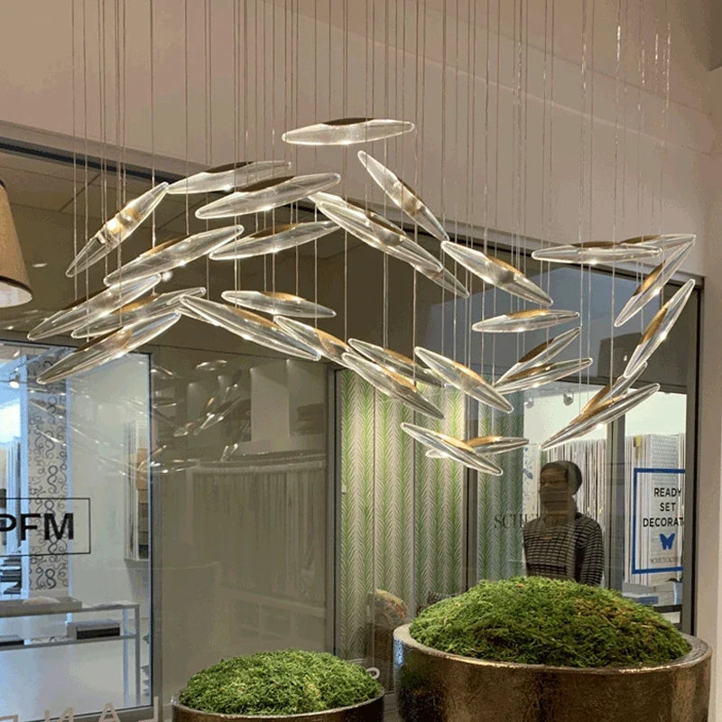 lustre en cristal de luxe pour hôtel et villa moderne