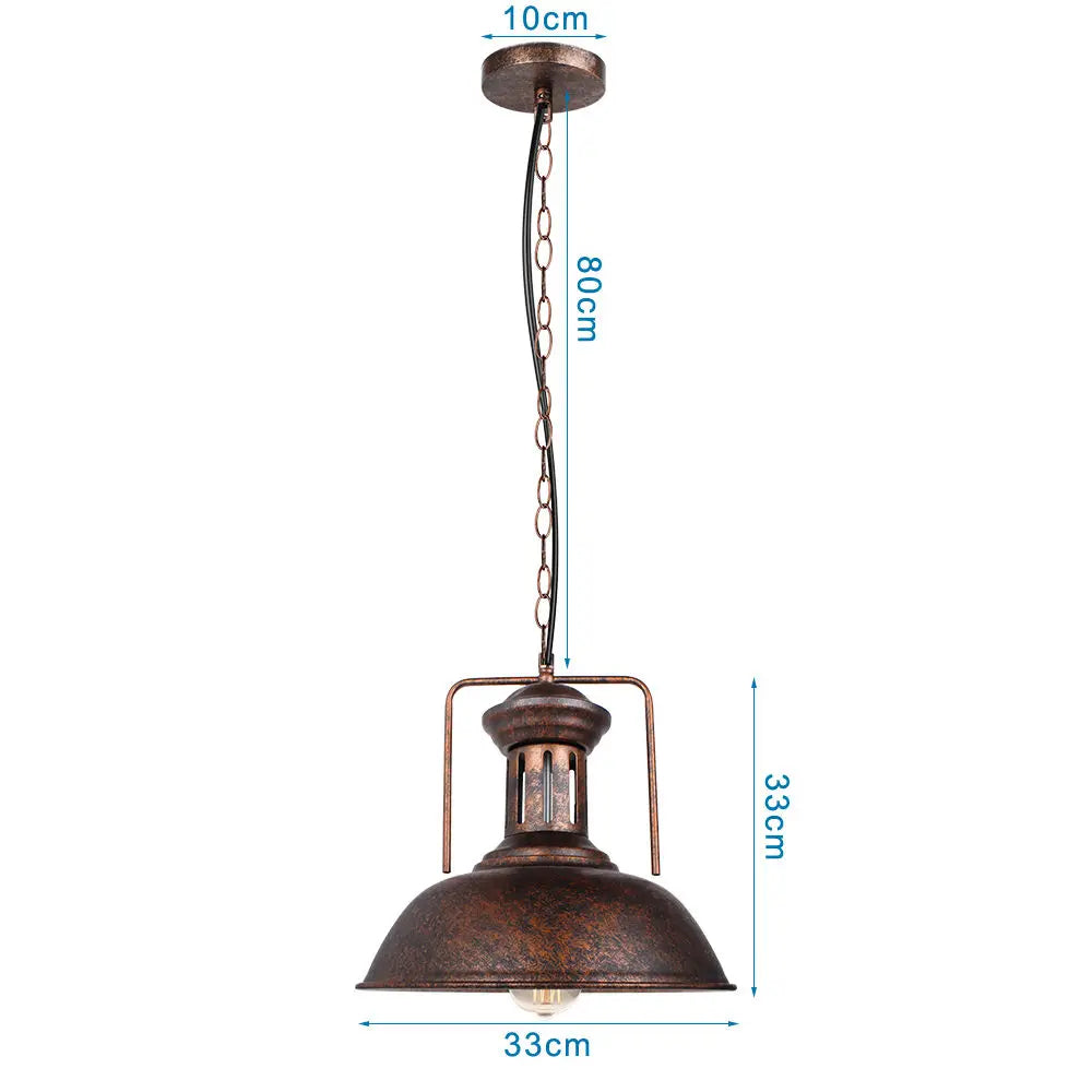 lustre rouille metal plafond maison restaur