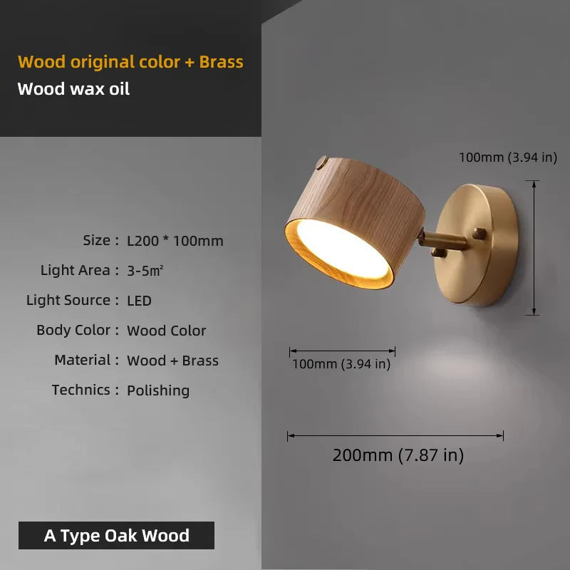 Walnut wood and Brass base, Modern Wabi-sabi, Indoor Sconces Wall Lighting for Corridor, Hallway, Foyer, living room, Bedroom