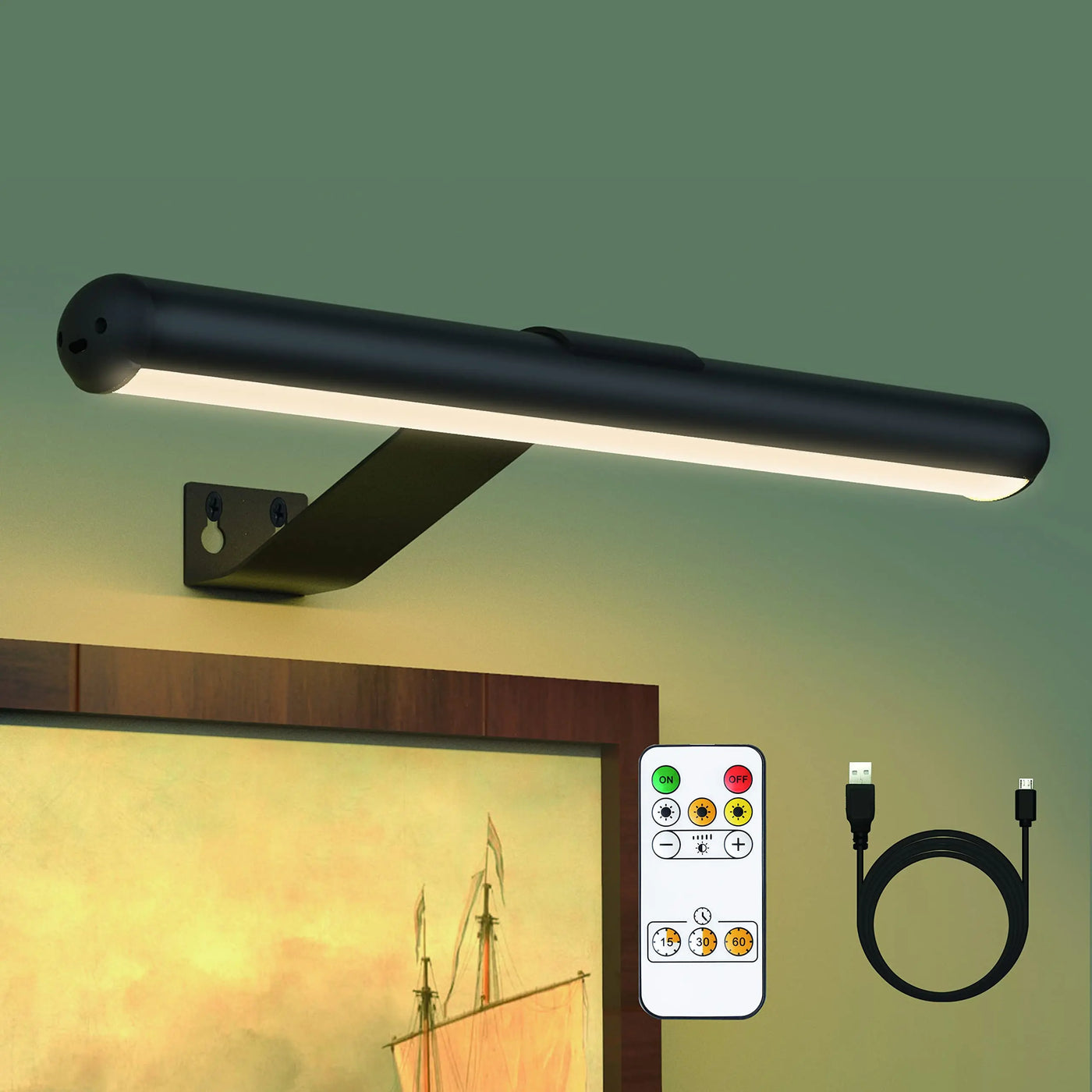 lumière murale led rechargeable pour peintures et jeu de fléchettes