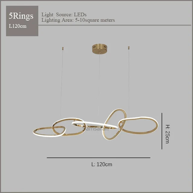plafonnier led suspendu design moderne pour intérieur décoratif