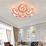 lustre nordique en fer avec verre et décoration dorée