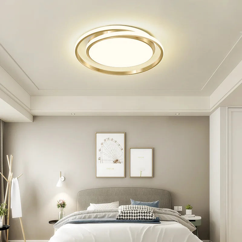lustre led rond télécommandé style moderne simple
