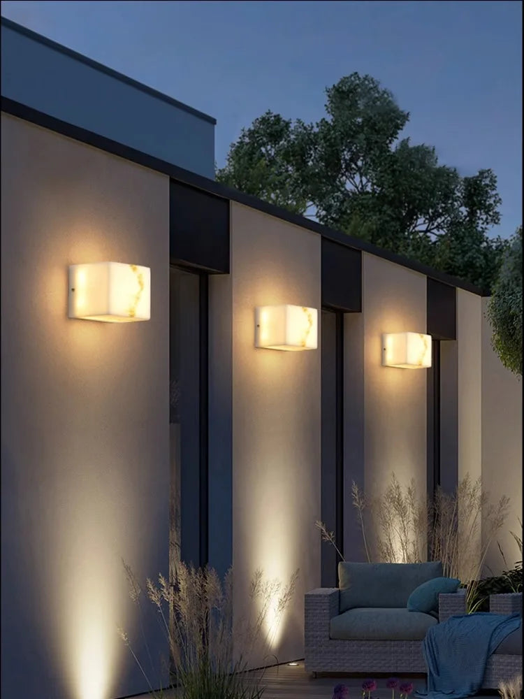 applique murale led étanche pour intérieur et extérieur géométrique