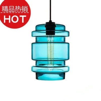 lustre suspendu moderne en verre transparent design élégant
