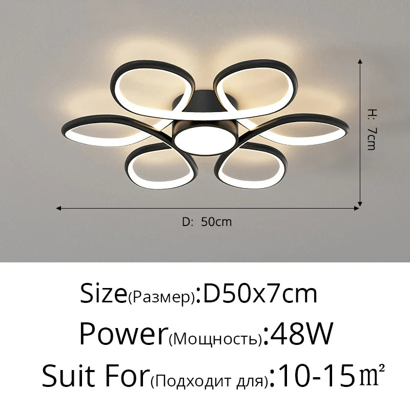 lustre moderne led pour décoration intérieure nordique élégante
