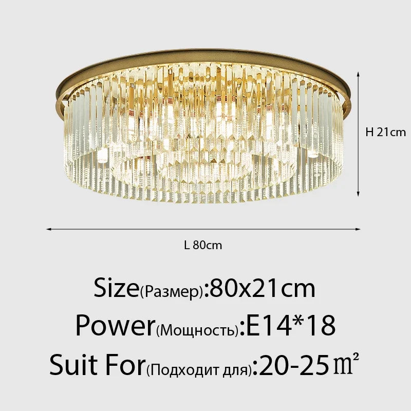 lustre moderne en cristal style nordique vintage pour intérieur élégant