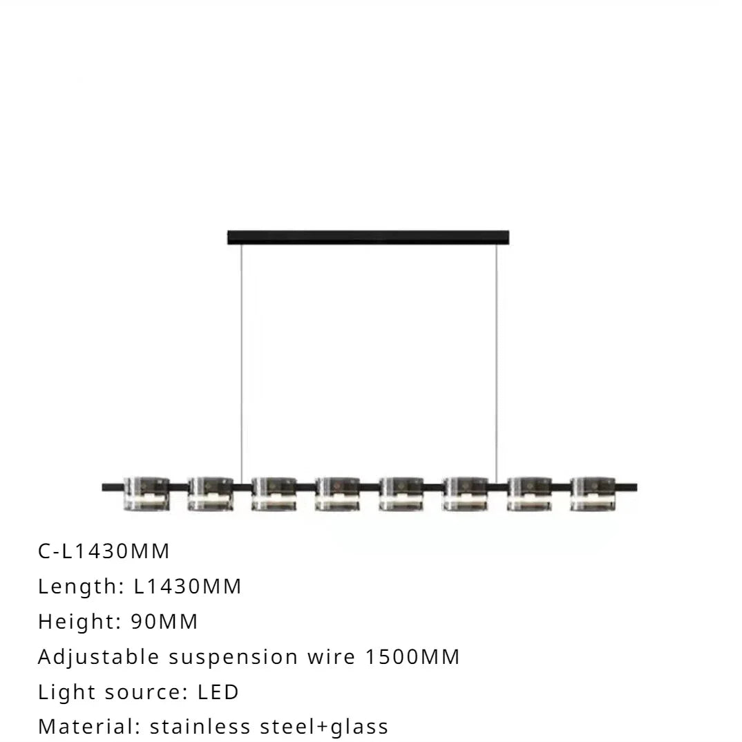 lustre sandyha moderne minimaliste abat-jour verre led suspendu