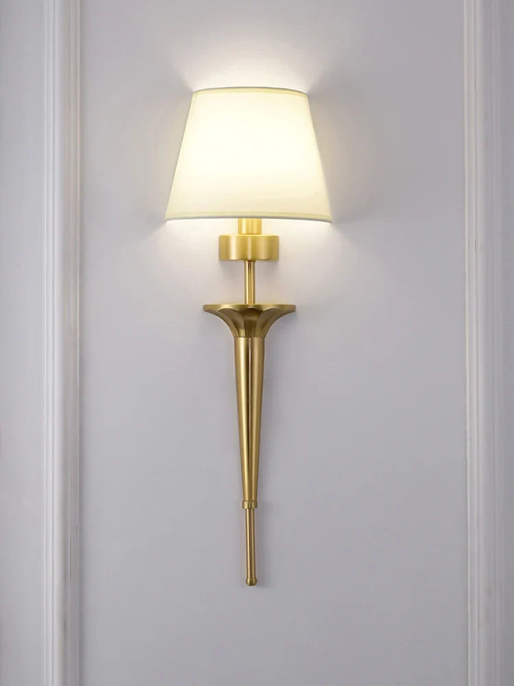applique murale américaine classique en cuivre led