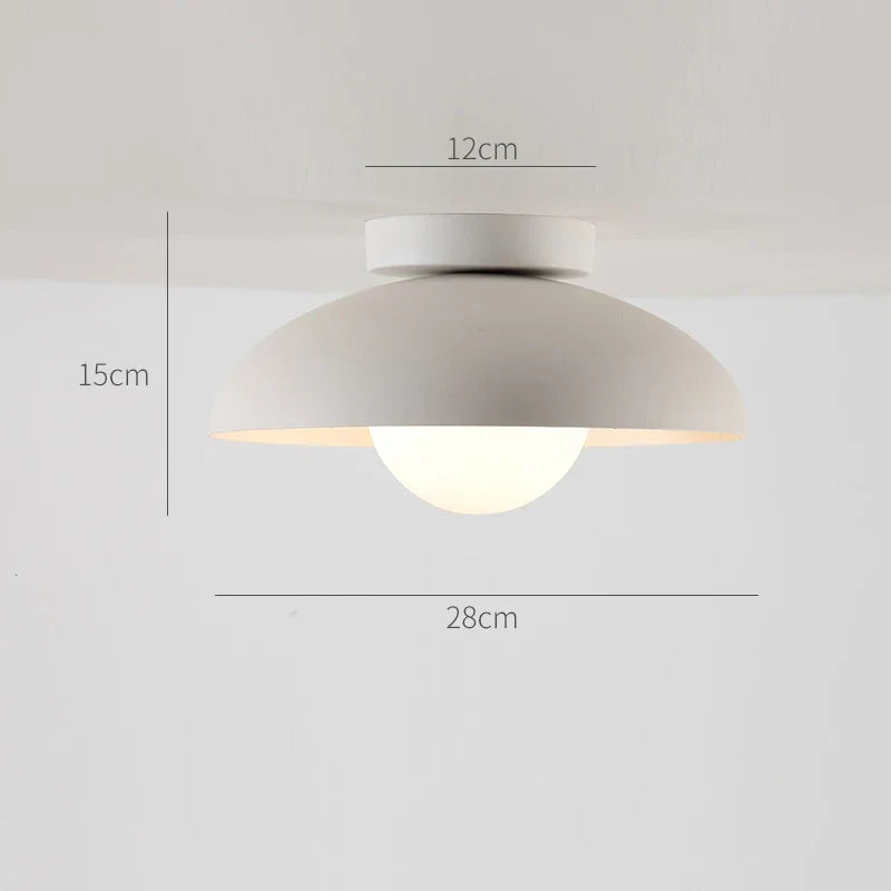 Plafonnier design moderne abat-jour arrondi
