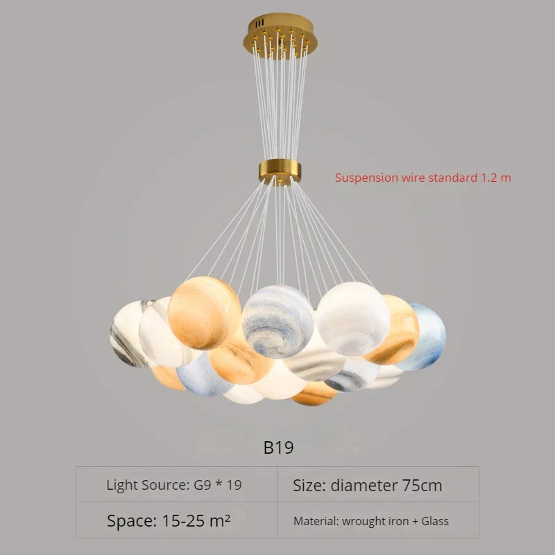 suspension design moderne en forme de lune