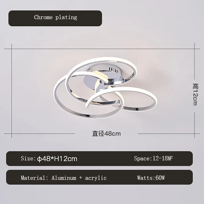 plafonnier moderne design créatif à leds pour intérieur