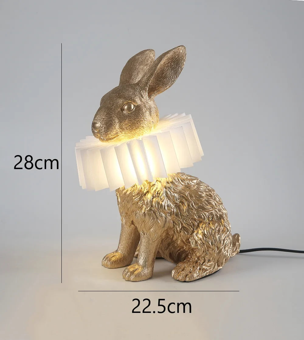 lampe à poser lapin nordique décorative pour enfants et intérieur