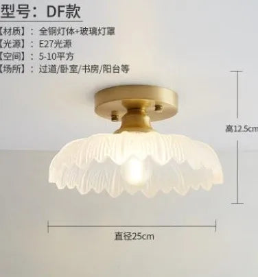 plafonnier led nordique vintage en verre pour intérieur moderne